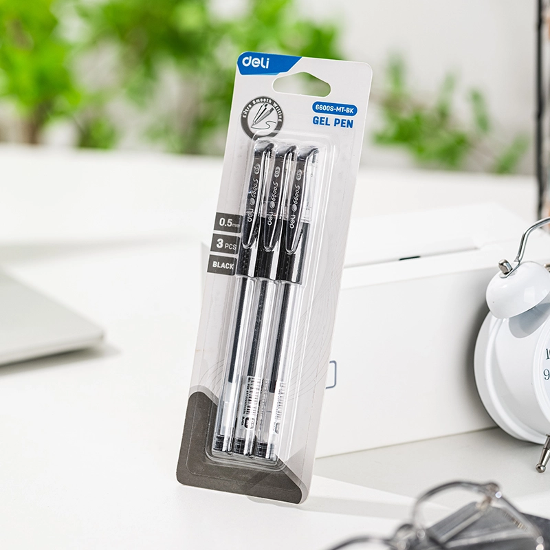 deli e6600s mt bk gel pen5