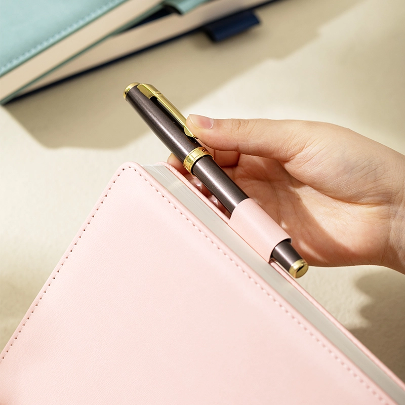 deli en158l leather cover notebook3