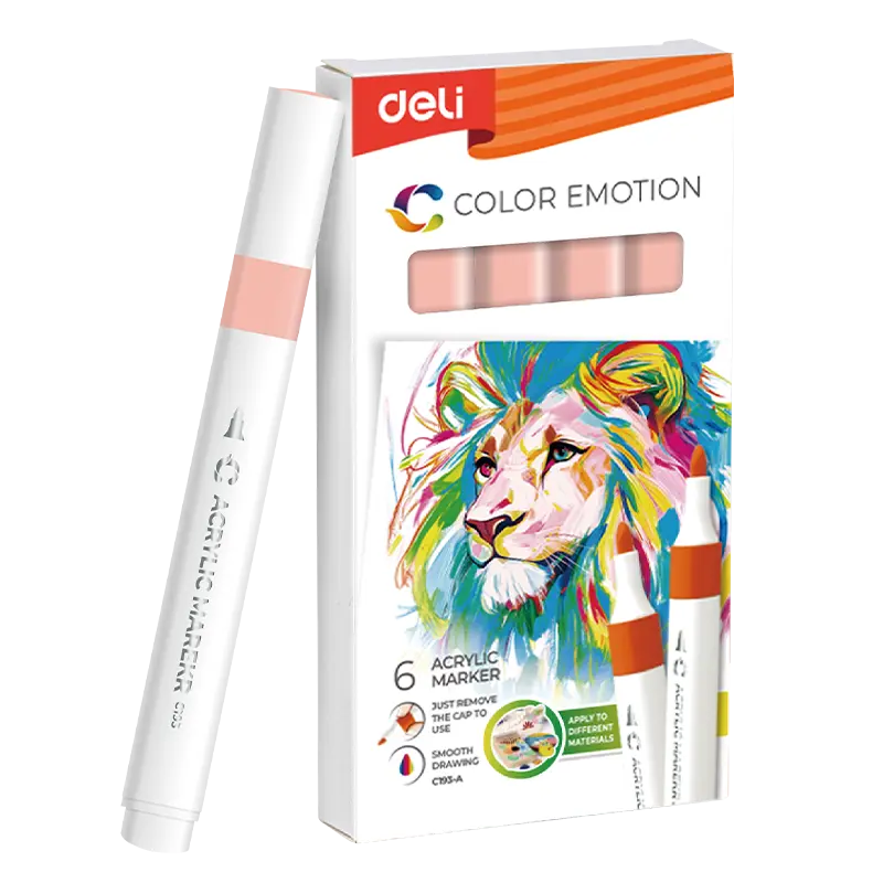 deli ec193a acrylic marker pearl pink