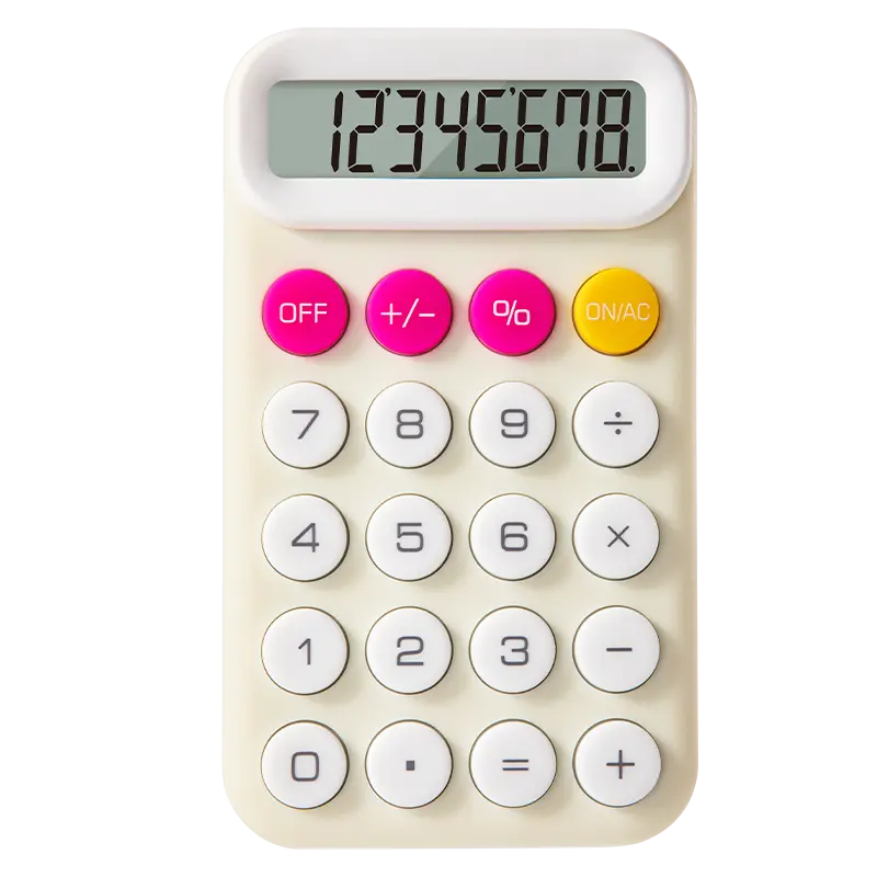 deli em12 portable calculator yellow