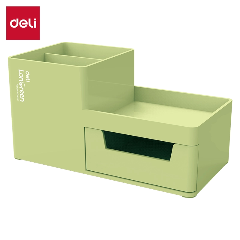 deli ez419 desk organizer green